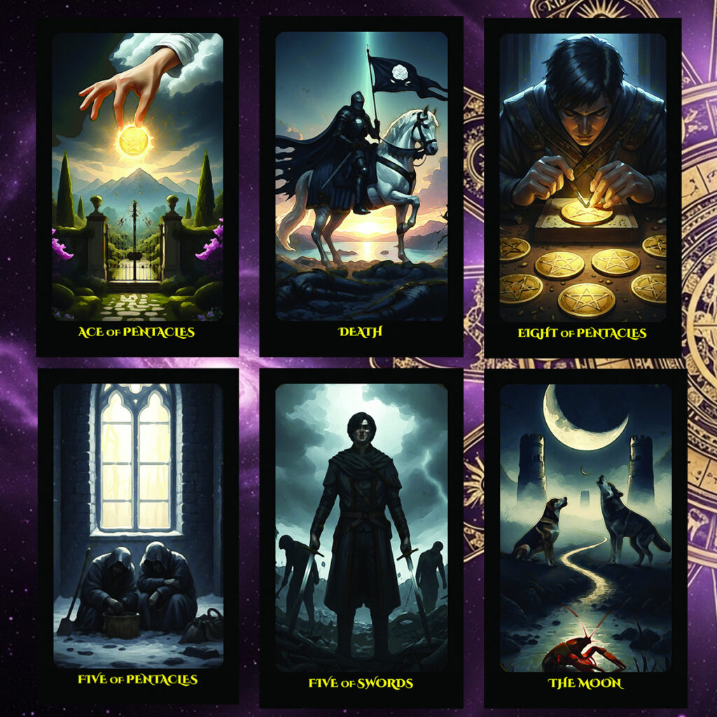 'black & gold' — 78 card digital tarot deck (print ready + web set)