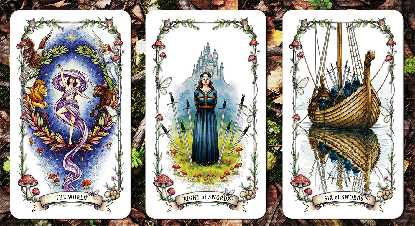 the mycelial path: 78 card tarot deck