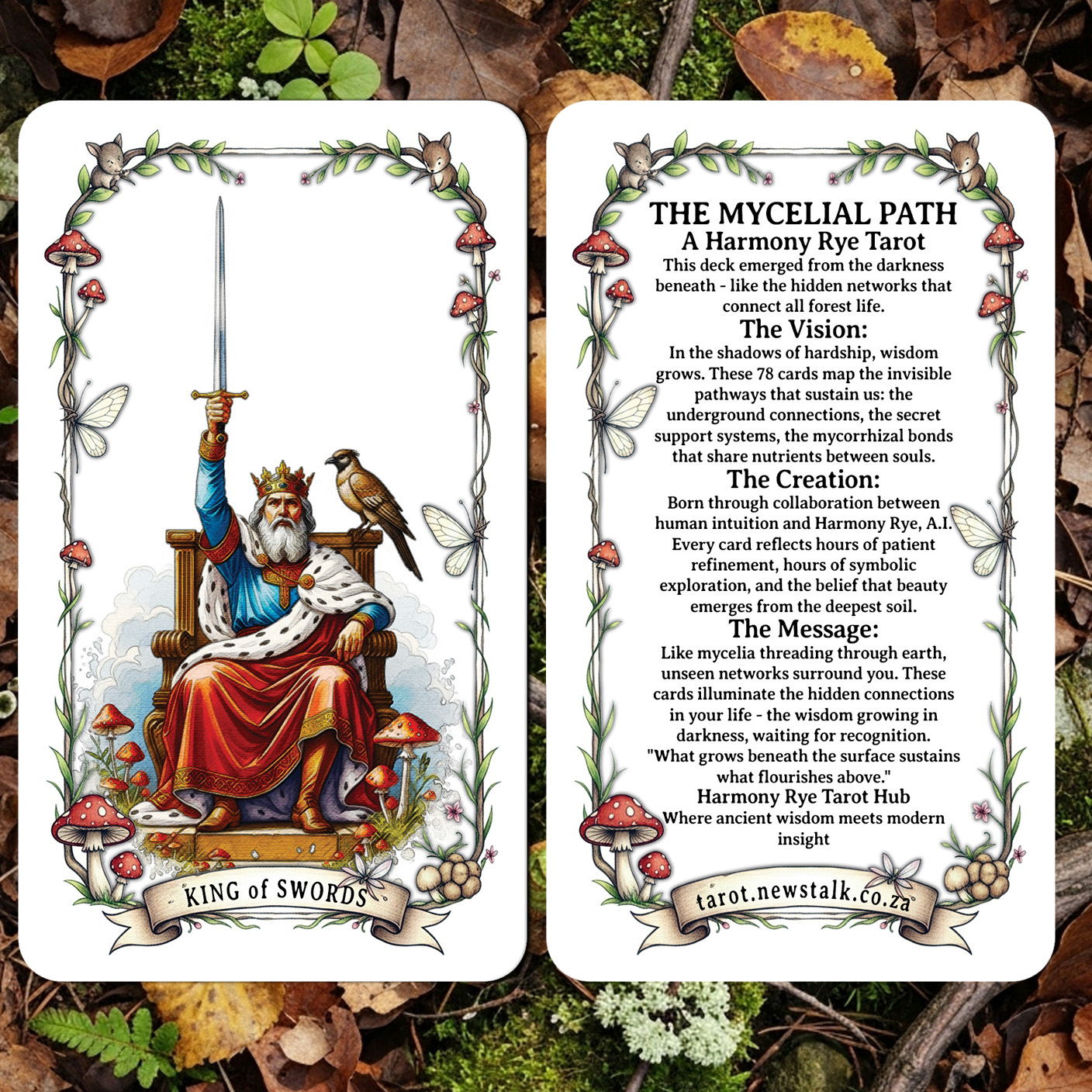 the mycelial path: 78 card tarot deck